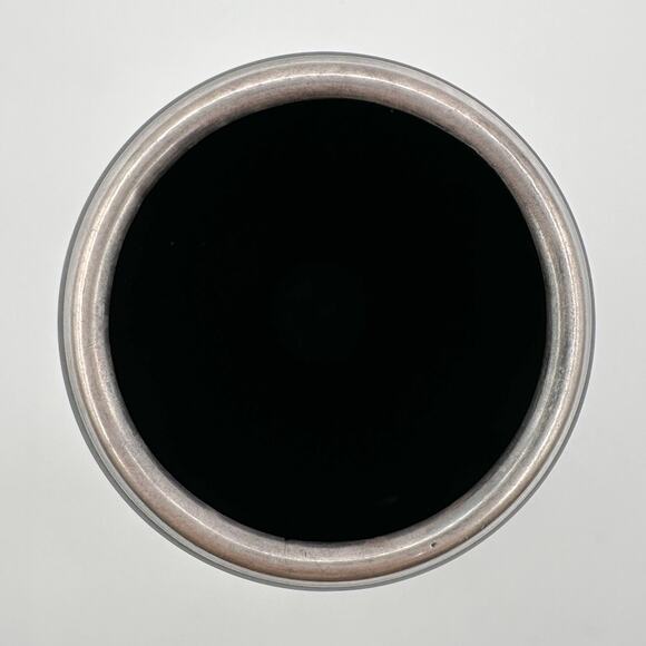 Vintage Black Satin Glass Vase with Sterling Silver Iris Overlay Art Deco Style - Picture 12 of 13